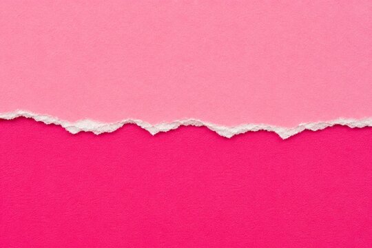 Torn pink paper with rough edge and two tone background