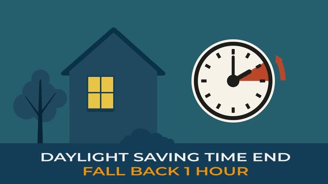 Daylight saving time ending, falling back one hour