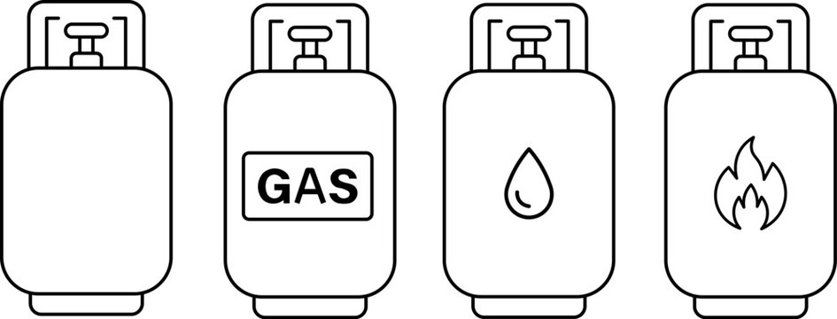 Set of different types of ammunition icons, bullet and shotgun shell silhouettes