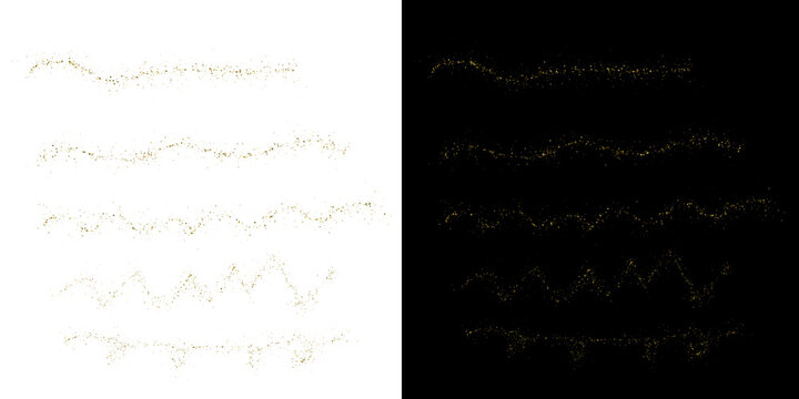 Glowing Gold Sparkles Transparent PNG, Elegant Festive Glitter Particles for Dark Cards