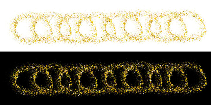 Black Gold Ornament Background, Royal Luxurious Sparkling Frame Banner for Event