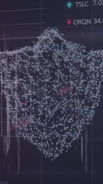 Cybersecurity network forms a digital shield for business tech.