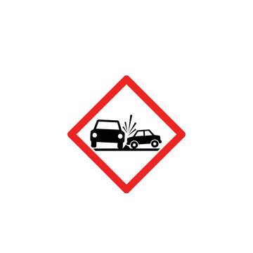 Hazard Symbol: Flammable Material, Isolated on Transparent Background