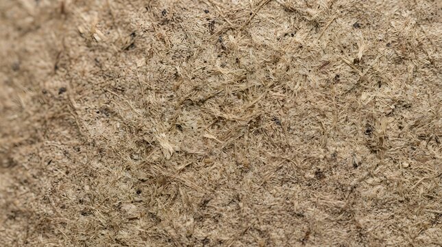Closeup macro texture of compressed wood fiber particle board surface.