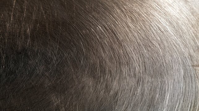 Brushed Metal Surface with Circular Grinding Pattern