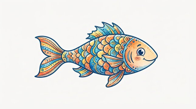 vector illustration of a fish