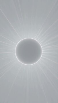 Dark circular tunnel with radiating light