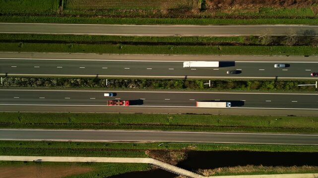 Belgium&rsquo;s E34 Highway - Aerial View