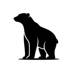 Fototapeta premium Standing Polar Bear Icon