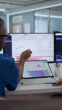 Clinical Trial Manager Reviews Patient Enrollment Data