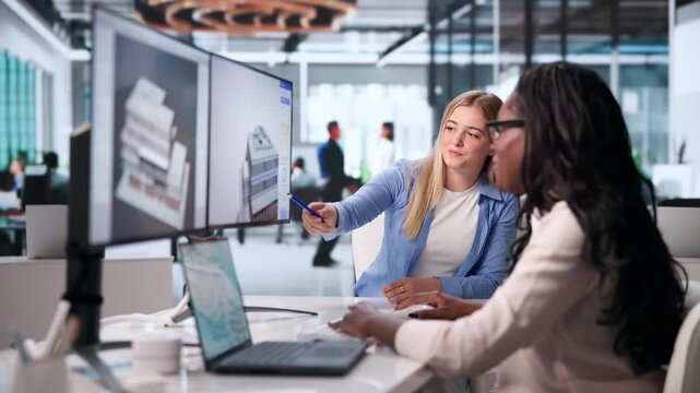 Architect And Engineer Discuss 3D BIM Model