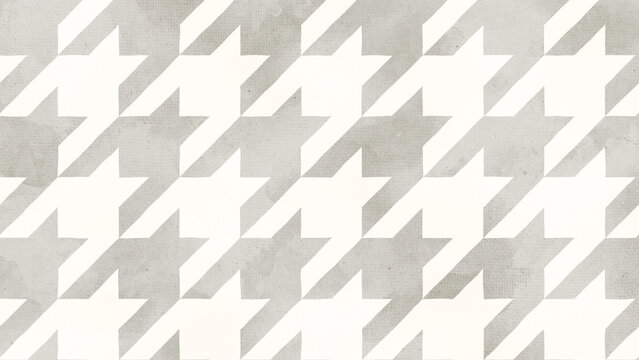 Gray large-scale hand-drawn houndstooth pattern background