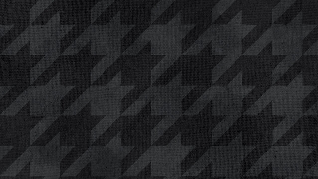 Chic dark gray hand-drawn houndstooth pattern background