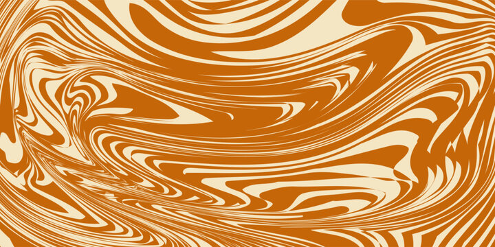 Swirl Caramel Pattern. Vector Splash Caramel Sauce Background. Swirl Peanut Butter Texture. Toffee and Milk Pattern. Liquid Chocolate Bg