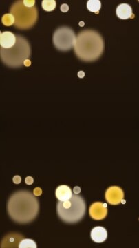 Soft focus bokeh light circles on dark background. 2d animation