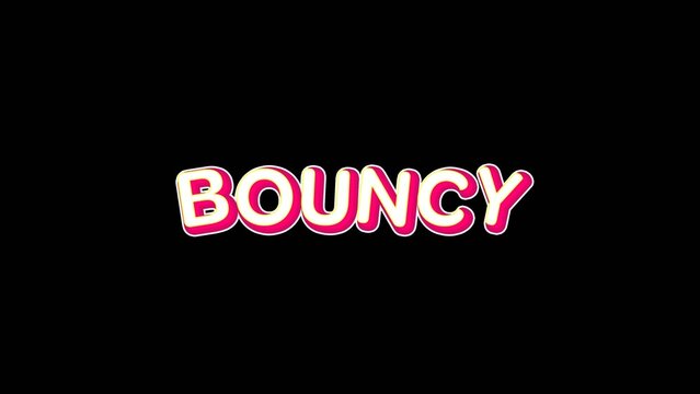 Bouncy Cartoon Text Animation
