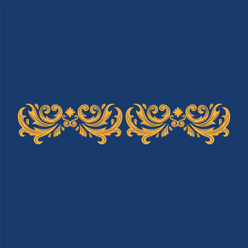 Elegant Flourish Vignette Swirl Divider Illustration For Luxury Wedding Invitation Page Layout