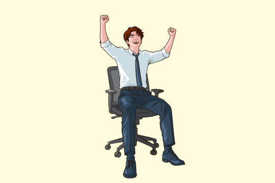 Fortunate Business Person Illustration
