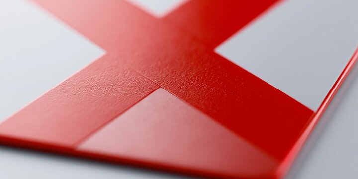 Close-up of red and white geometric pattern