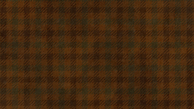 Earth color brown and green hand-drawn plaid pattern background