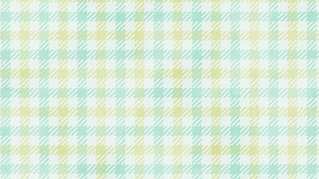 Natural green and yellow hand-drawn plaid pattern background