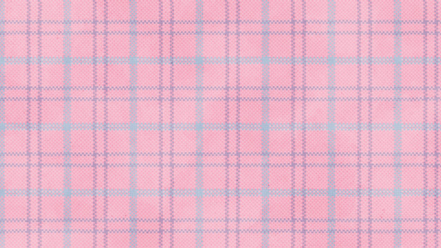Cute pink hand-drawn plaid pattern background