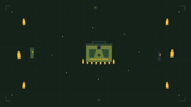 Minimalist Military Style Ammo Box Loading Animation