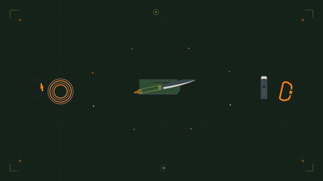 Minimalist Survival Gear Animation