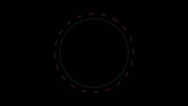 Glowing Cyber Tech 10 Second Countdown Timer with GO on Black Background
