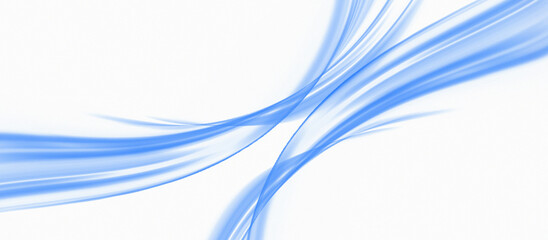 Fototapeta premium Abstract Blue Wave Dynamic Background with Smooth Curves and Light