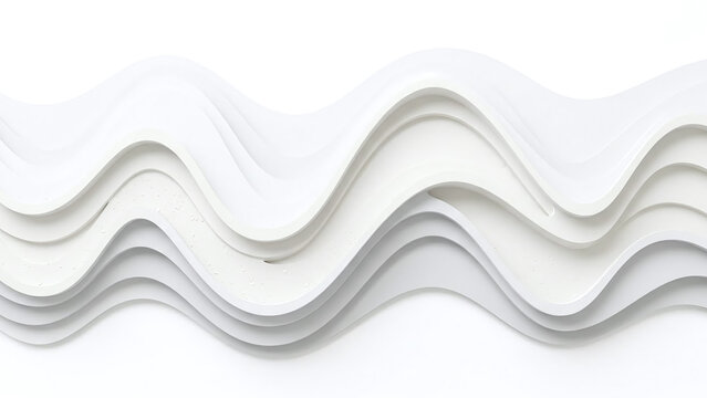 Abstract winter wave pattern design with frosty white and translucent gradient for modern digital art