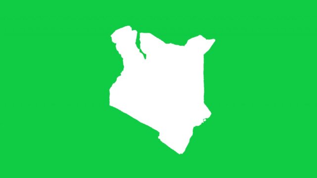 Kenya wiggle animation map loop green background