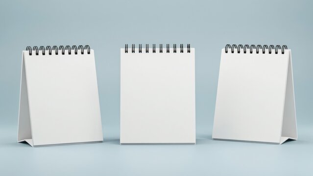 Blank desktop calendars mockup