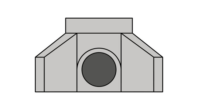 Concrete Culvert Headwall With Wingwalls For Stormwater Drainage And Earth Retaining