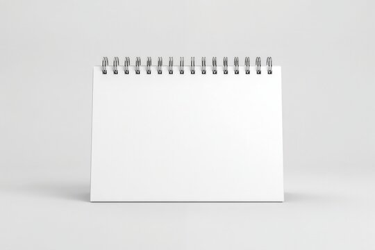 Desk calendar mockup blank paper isolated on white