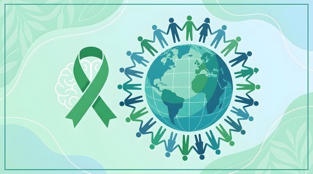 Global Mental Health Awareness Concept with Unity and Support