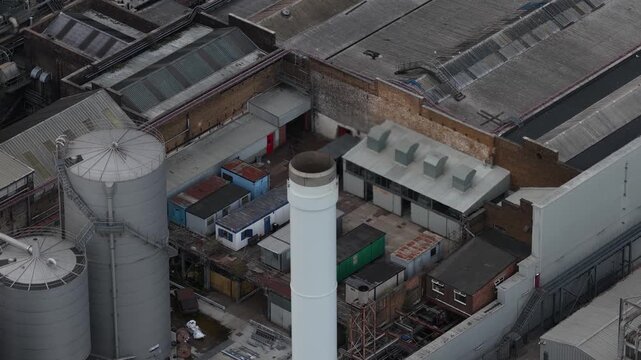 Aerial View of Kemsley Paper Mill in Sittingbourne, Kent, UK
