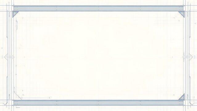 Minimalist Construction Presentation Background, Subtle Steel I Beams Angle Brackets Thin Blueprint Grid Lines Off White Central Canvas Copy Space Vector Design