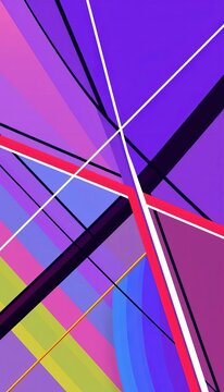 Bold and thin lines intersecting in geometric style, typeface, futuristic