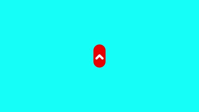 swipe up arrow icon, arrow animation on black background, Slide up arrow icon animation, black color arrow swipe up icon.