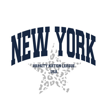 NEW YORK typography illustration slogan for graphic print tees, t-shirts, posters, and stickers.