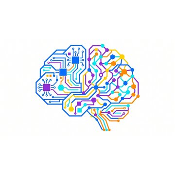 Circuit brain concept combining neural intelligence electronic pathways data processing and advanced machine learning technology