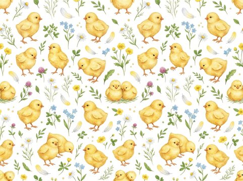 Chick Seamless Pattern