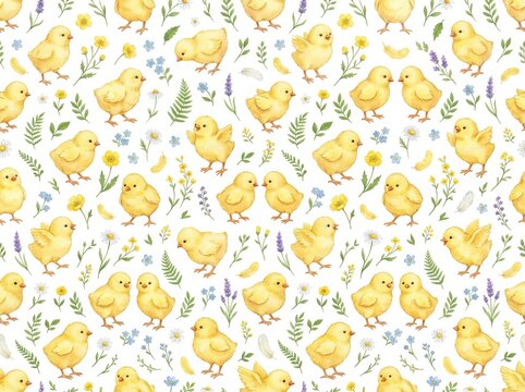 Chick Seamless Pattern