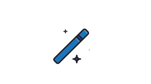 Prompt animated. Artificial intelligence. Prompt for content generation. Intelligence, learning, future. Flat design style.