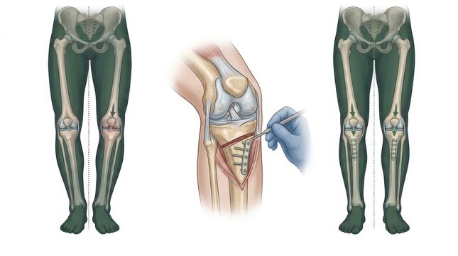 Knee osteotomy surgery corrects leg alignment for improved joint health