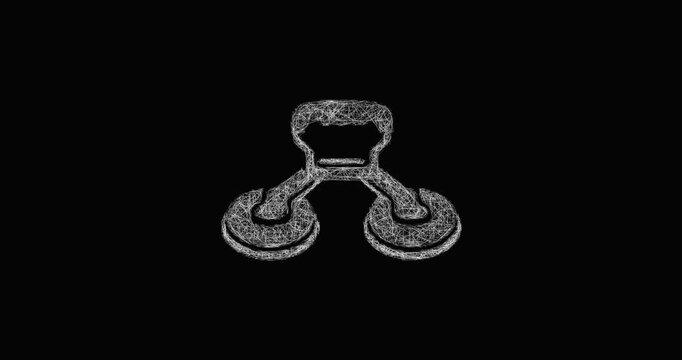 Sketch suction lifter icon animation - smooth progressive reveal