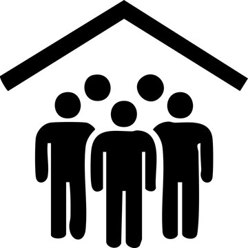 Emergency assembly muster point icon