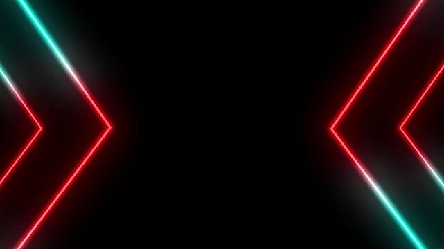 Abstract neon glow lines light loop animation creative glowing lines moving slowly to the left and right with colorful led light effect background motion graphic.