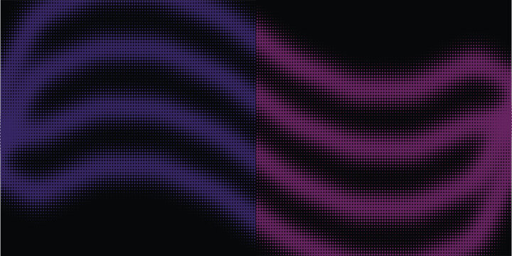 Abstract Neon Wave Background with Purple and Violet Glowing Lines